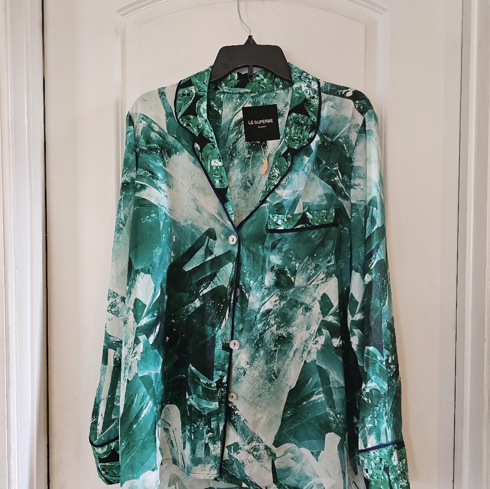 Le Superbe Staycation Top in Emerald Quartz Size 13 Revolve WITHOUT BELT - Picture 2 of 8